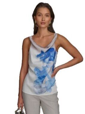 Donna Karan New York Women's Cowlneck Camisole Cielo